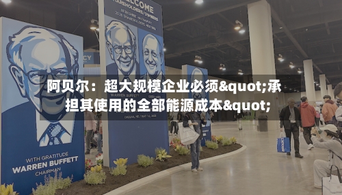 阿贝尔:超大规模企业必须"承担其使用的全部能源成本"-第2张图片