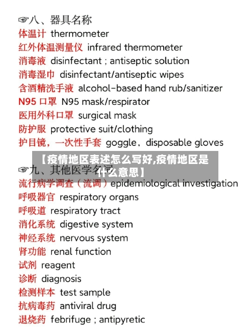 【疫情地区表述怎么写好,疫情地区是什么意思】