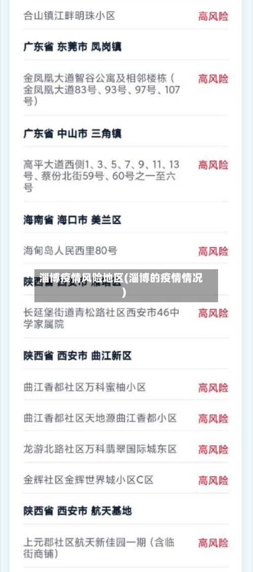 淄博疫情风险地区(淄博的疫情情况)