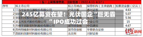 245亿募资在望！光伏国企“巨无霸	”IPO成功过会-第2张图片