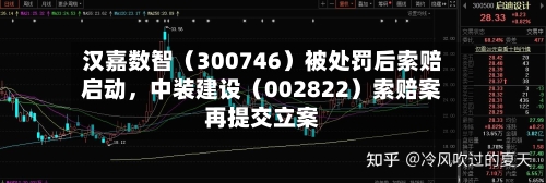 汉嘉数智（300746）被处罚后索赔启动，中装建设（002822）索赔案再提交立案-第2张图片