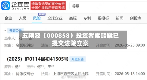 五粮液(000858)投资者索赔案已提交法院立案-第2张图片