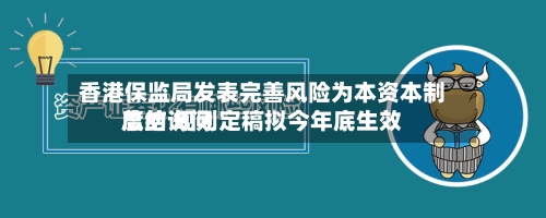 香港保监局发表完善风险为本资本制度的询问总结 规则定稿拟今年底生效