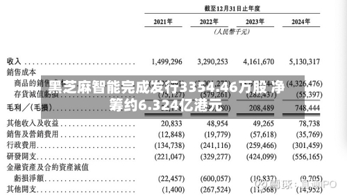 黑芝麻智能完成发行3354.46万股 净筹约6.324亿港元-第2张图片