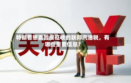 特朗普想要暂缓征收的联邦汽油税	，有哪些重要信息？-第2张图片