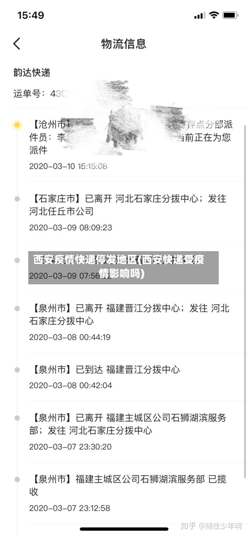 西安疫情快递停发地区(西安快递受疫情影响吗)-第2张图片