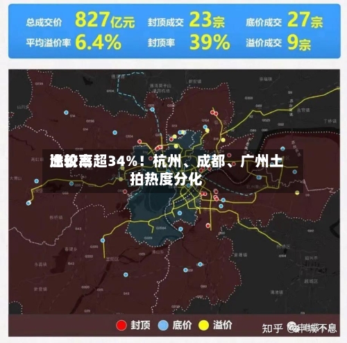 比较高溢价率超34%！杭州	、成都、广州土拍热度分化-第3张图片