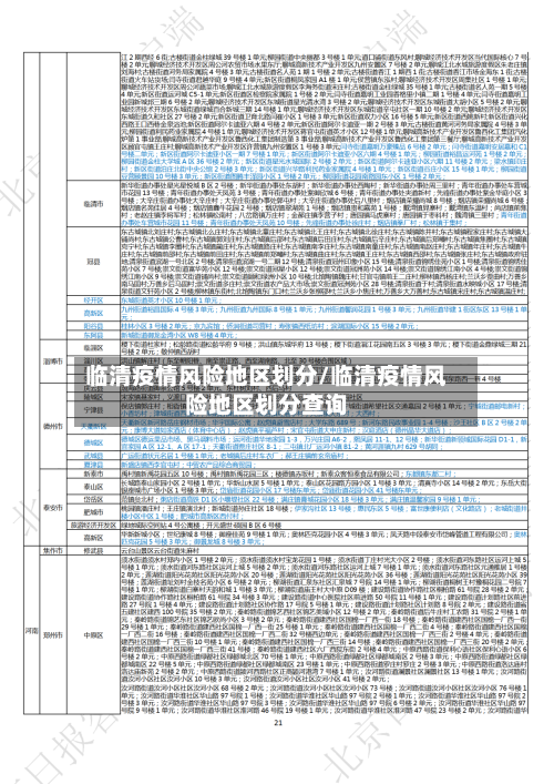 临清疫情风险地区划分/临清疫情风险地区划分查询