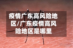 疫情广东高风险地区/广东疫情高风险地区是哪里