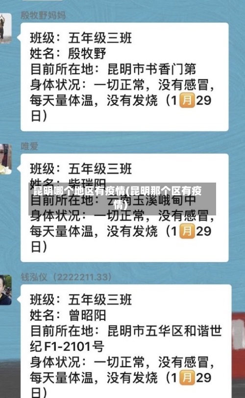 昆明哪个地区有疫情(昆明那个区有疫情)