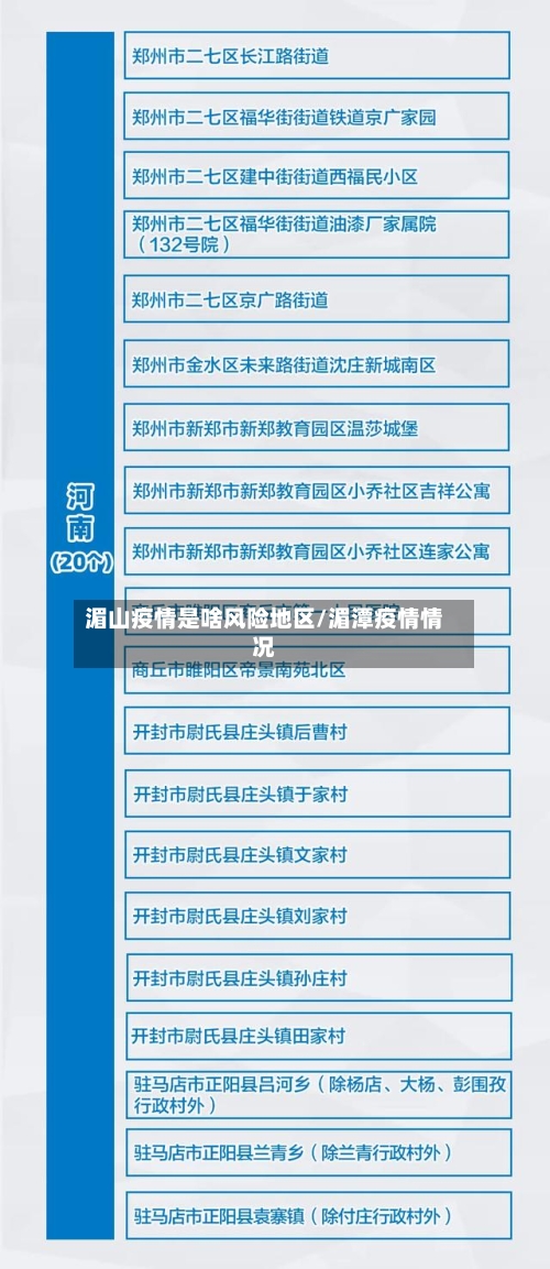 湄山疫情是啥风险地区/湄潭疫情情况