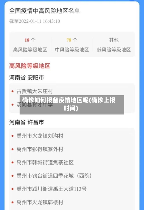 确诊如何报备疫情地区呢(确诊上报时间)